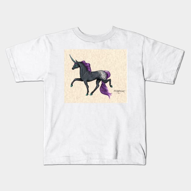 Appaloosa Unicorn Kids T-Shirt by pegacorna